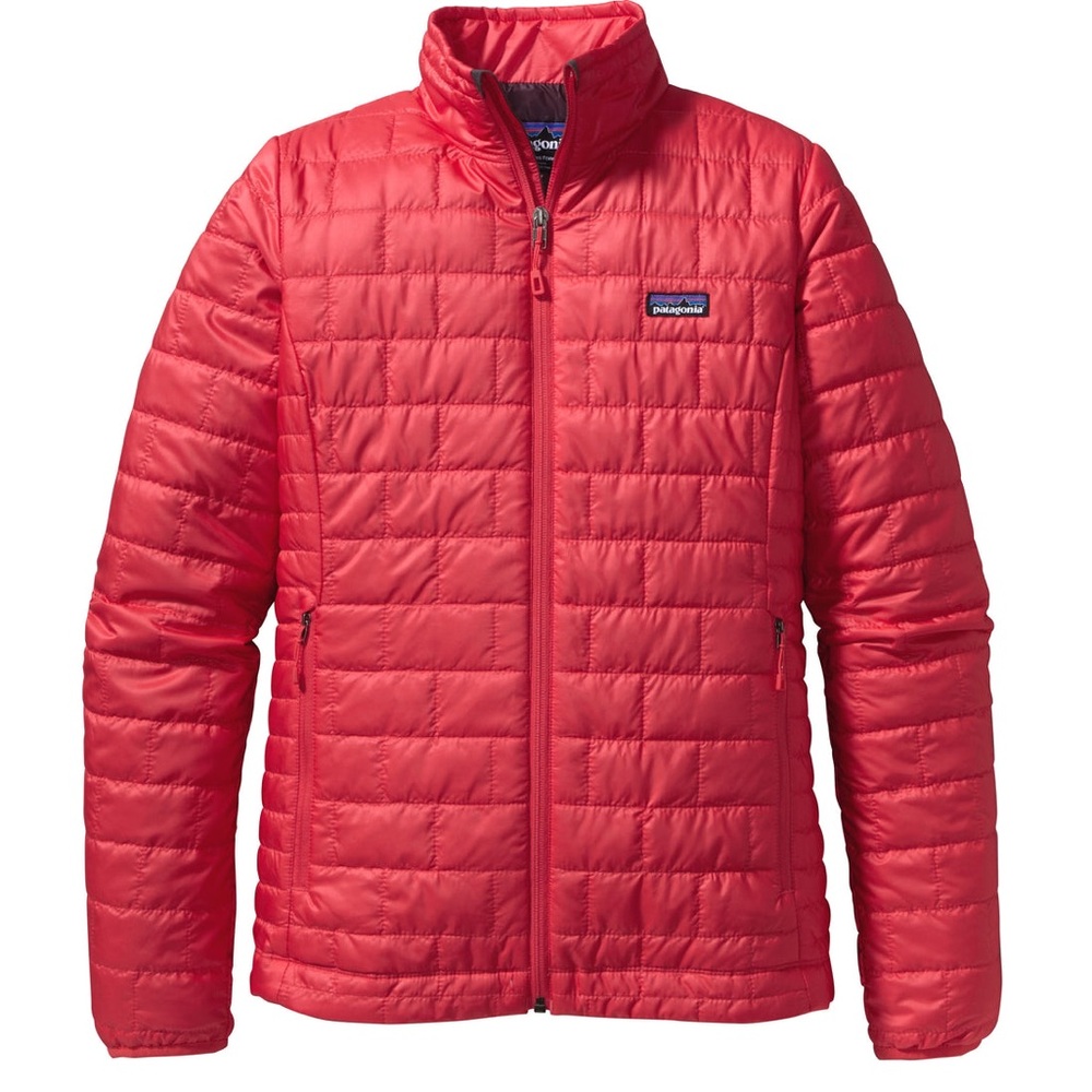 Patagonia Women’s Red Quilted Jacket Coat Size XS